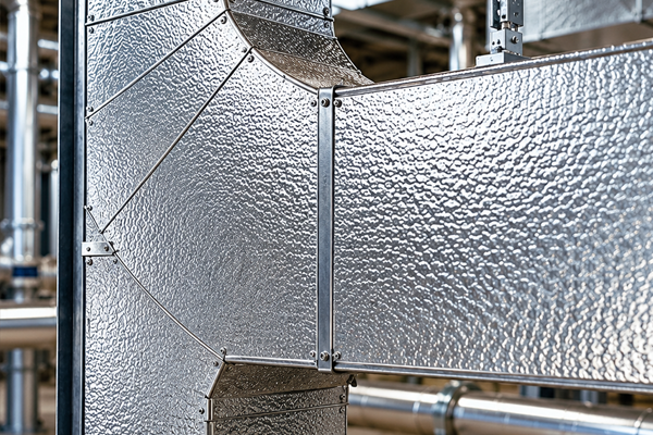 Embossed metal with a textured relief surface